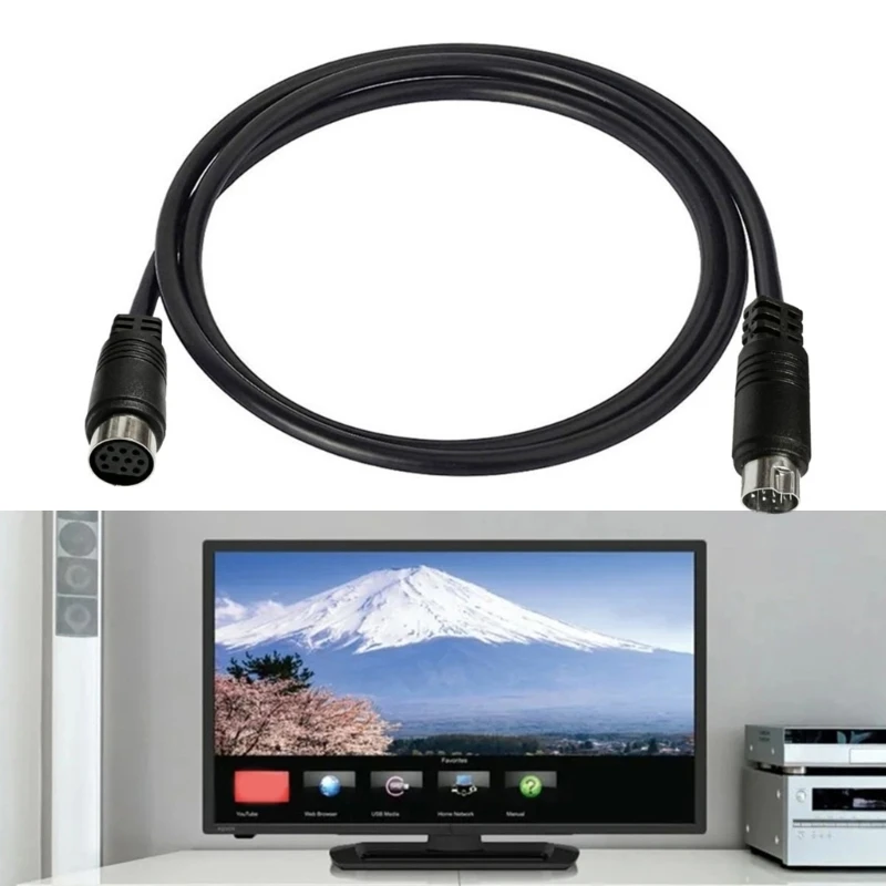 3/1.5/1/0.5m S-video Cable Male to Female 10Pin Mini DIN Computer Connector TV Cable For Projector VCR DVD Nickel Plated