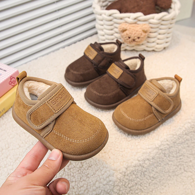 

Winter Baby Girl Shoes New Toddler Snow Boots Children Infant Plush Warm Kids Short Boots Boys Cotton Shoes Size 18-28