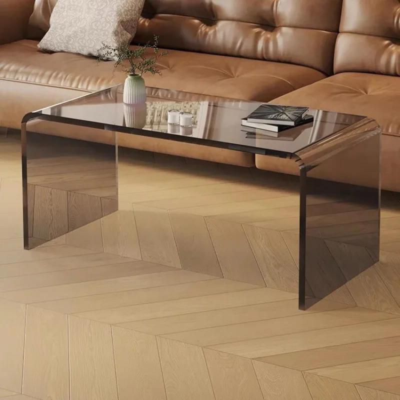 Transparent coffee table living room household small apartment sofa Nordic modern balcony tea table simple small low table