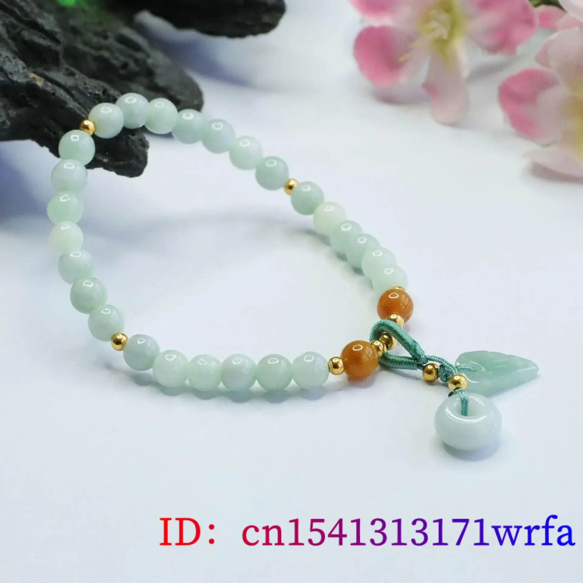 Burmese Jade Donut Pulseiras para Mulheres, Chinese Bead Acessórios, Real Jadeite Amuletos, Talismãs, White Natural Designer, Joias Presentes