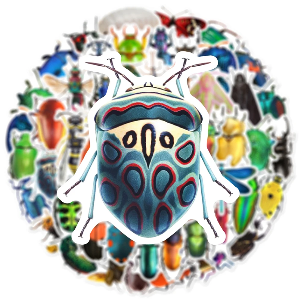 10/30/50pcs Ladybug Nature Insects Animal Stickers Butterfly Graffiti Sticker Notebook Suitcase Motorcycle Educational Decals