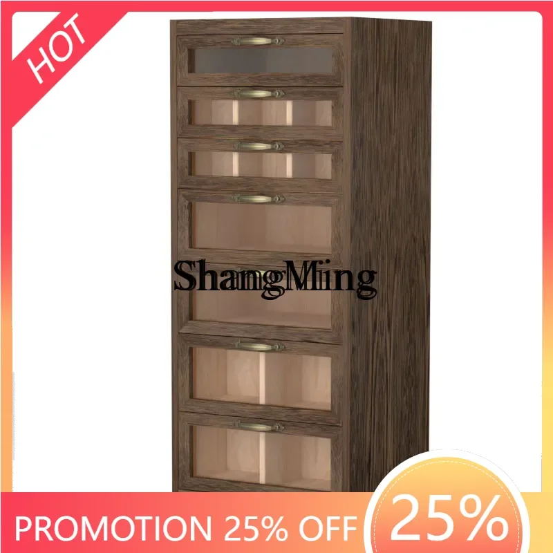 

ZYY Exquisite medieval culture new jewelry cabinet drawer type dental cabinet tea room tea cup tea set locker multi-layer