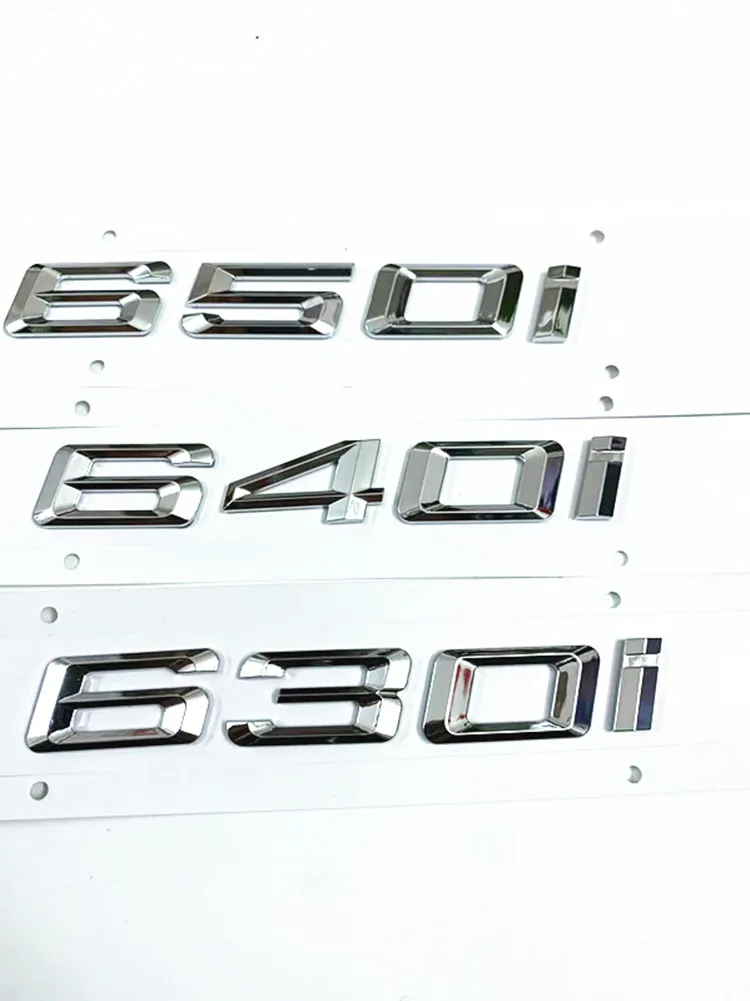 

For 1pcs BMW logo 630i 640i 650i logo GT Digital English tail F12 F13 car standard accessories