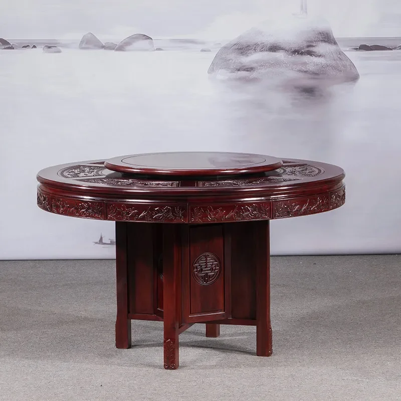 Round Wood Dining Table Desk Reception Space Saving Modern Dining Table Kitchen Center Mesas De Comedor Commercial Furniture