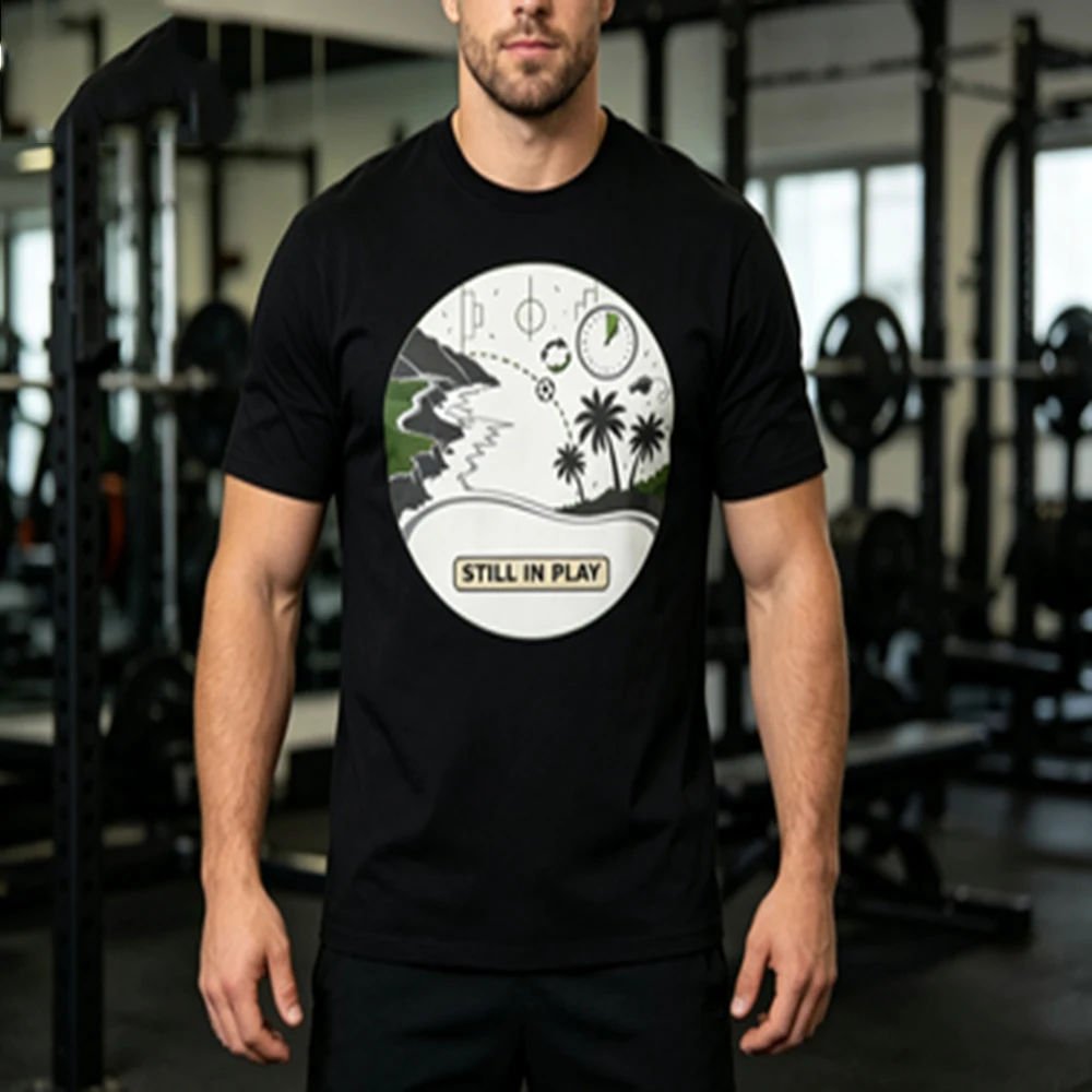 Men's Casual Soccer Print T Shirt Cotton Crew Neck Short Sleeve Extra Time Watch Party Tee