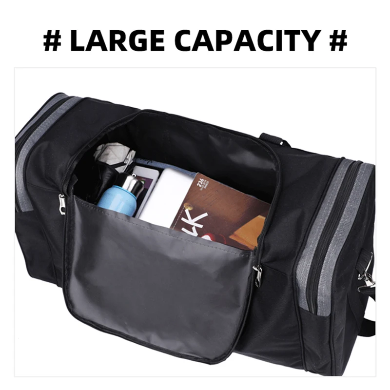 Bolso de viaje plegable de gran capacidad para hombre, bolsa de hombro de viaje de negocios, impermeable, de corta distancia, paquete cruzado de equipaje