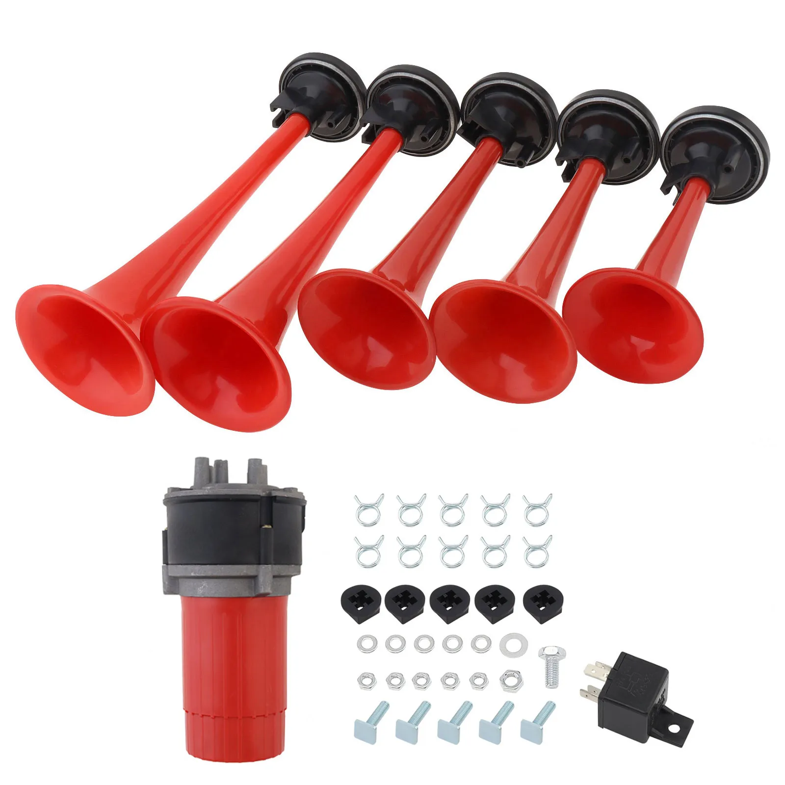 Universal 5 Trumpet 125db 12V 5 DIXIE Musical Air Horn Dukes of Hazzard General Car Truck Boat Busses Air Compressor