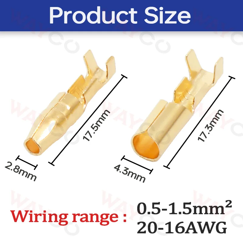 30 Sets Bullet Crimp Terminals Electrical Wire Connector Brass Male Female Insulated Sleeve Connection For Car Motorcycle Cables