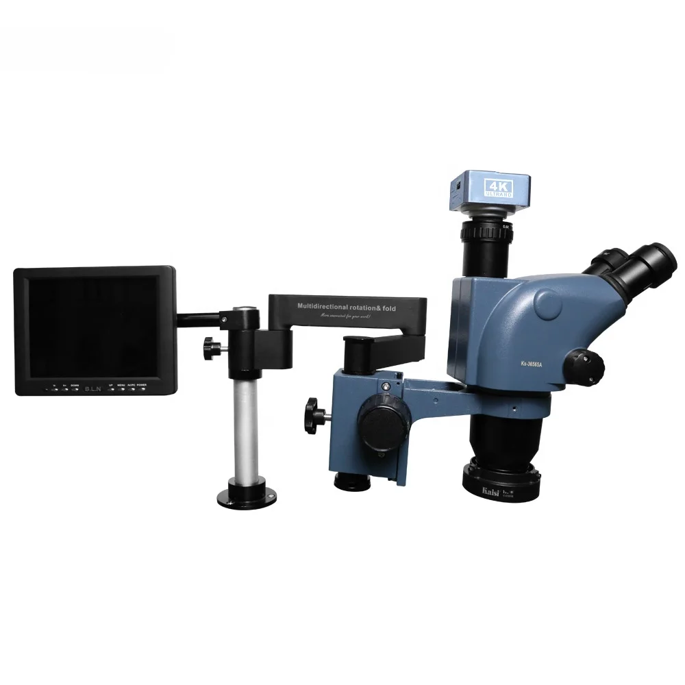 Factory Direct! 36565for Kaisi Microscope Mobile Phone Repairing 4k Digital Microscope Trinocular Compound Boom Stand Microscope