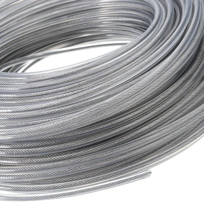 2.4/2.7/3.0/4.0mm*15m Trimmer Steel Nylon Wire Rope Cord Line Strimmer Brushcutter Long Round Roll Grass Replacement Wire About