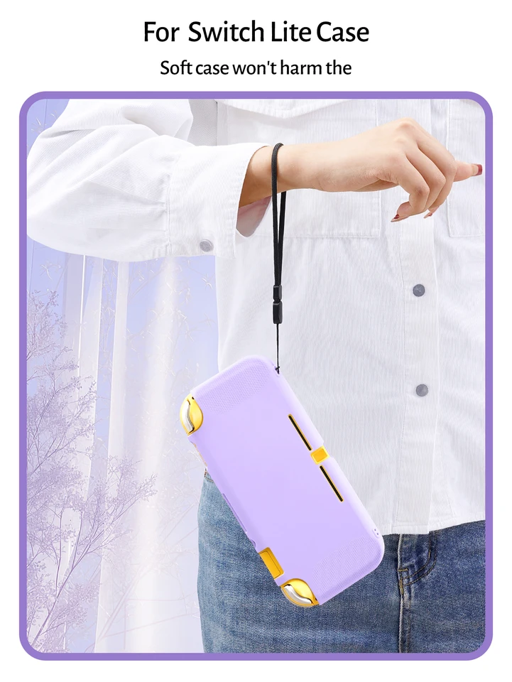With lanyard]Switch Lite Protective Case for Nintendo Switch Lite