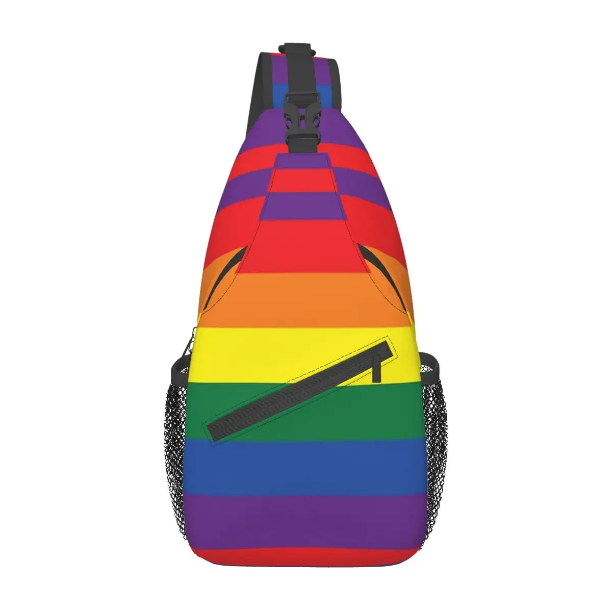 LGBT Rainbow Crossbody Sling Bag Cool Chest Bag Gay Lesbian Lgbt Sexual Shoulder Backpack Daypack Travel Hiking Cycling Satchel