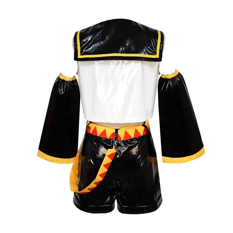 Just Saiyan2025  Kagaminee Rin/Len Cosplay with Ears Collab Series: Kagaminee Rin Len Cosplay Top Shorts Costumes Cosplay Outfit view 5