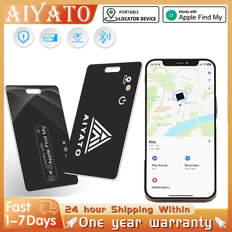 

GPS Tag Wallet Location Tracker Card Airtag Wireless Charging GPS Smart Tag Work with Apple Find My APP Air Tag for Bags for IOS