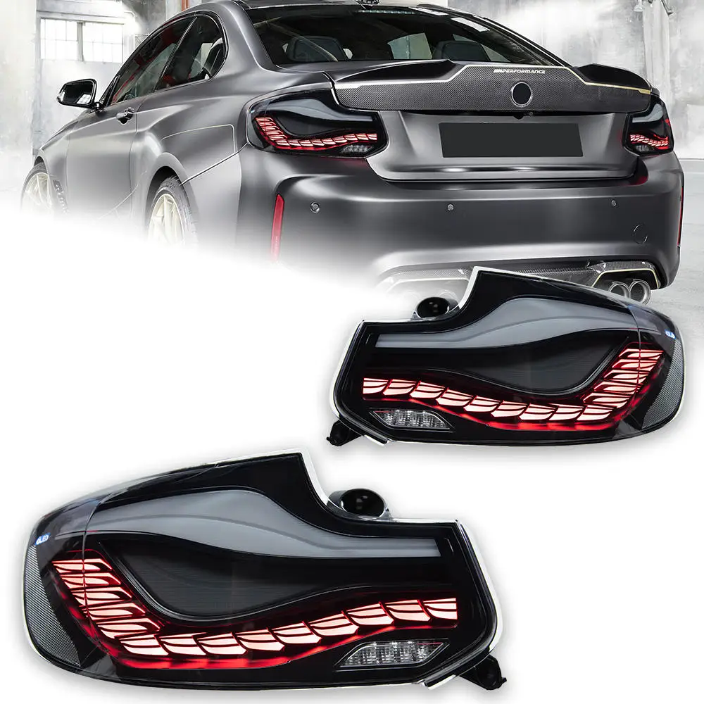 

LED Tail Lights For BMW 2 Series M2 2014-2022 F22 F23 F87 218 220i 230 DRLSequential Turn Signals Back Lamps