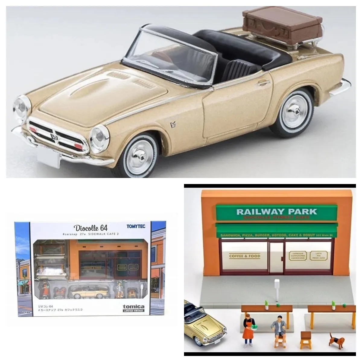 

Limited Vintage TOMYTEC Diocolle 64 Carsnap 27a SIDEWALK CAFE 2 S800