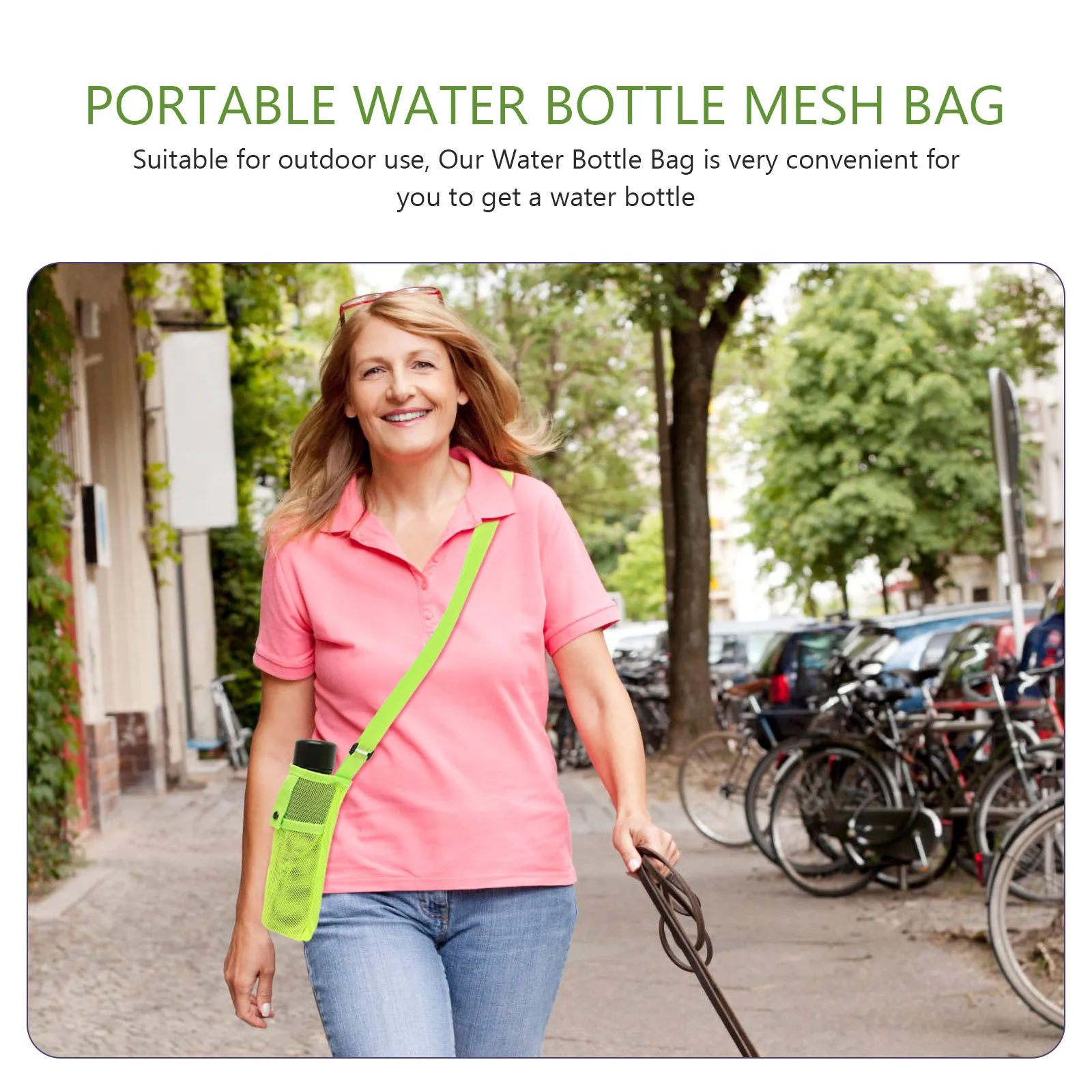 Sac de Protection de bouteille d'eau, conception en maille, manchon de bouilloire Portable et respirant, pochette porte-bouteille de Camping en plein air