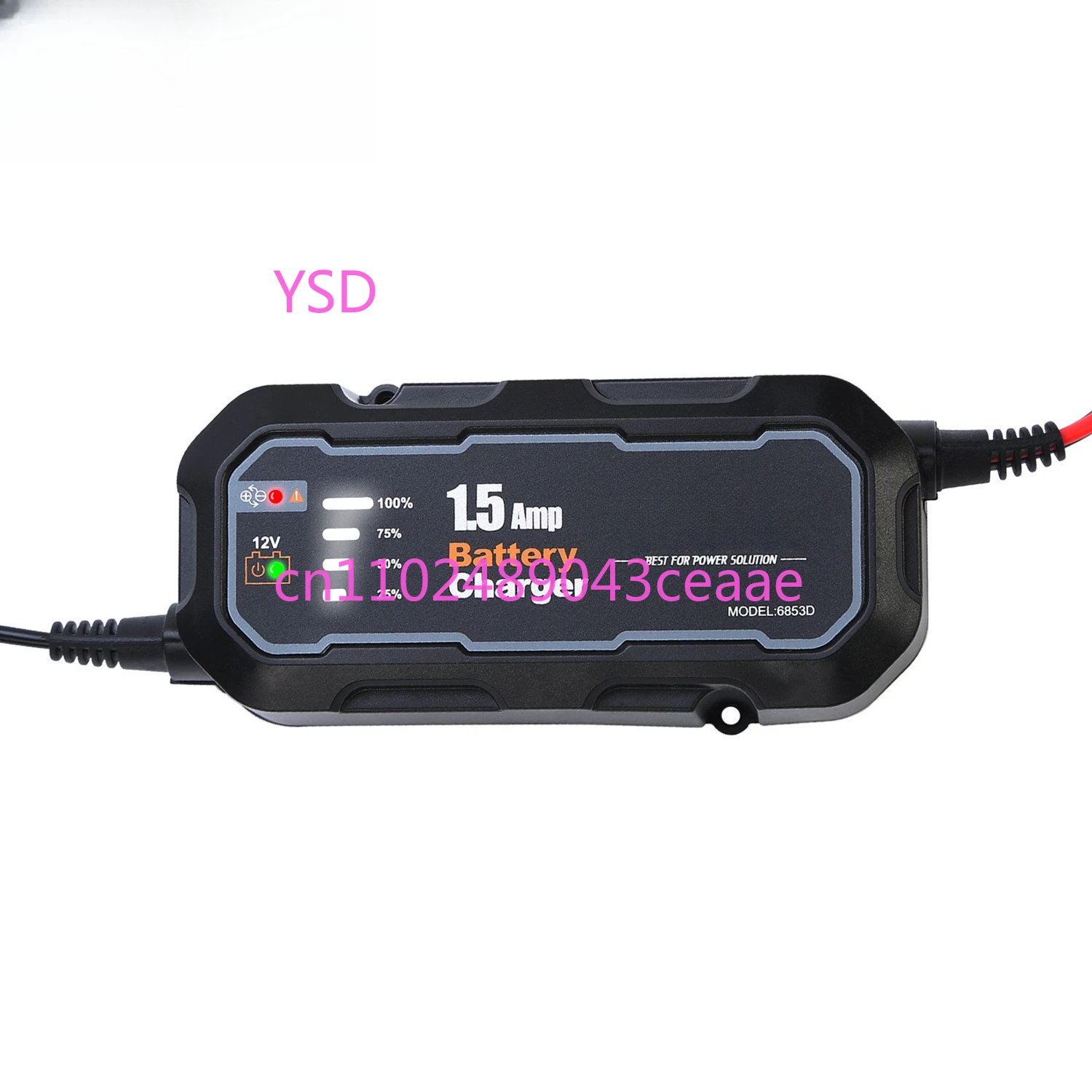 1.5A Automobile and Motorcycle Battery Charger 100V-240V Lead-Acid Battery Smart Charging Maintenance Battery Charger
