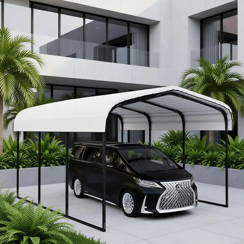 

Heavy-Duty 10x15 Metal Carport for Outdoor Storage, Multi-Purpose Shed, and Vehicle Protection