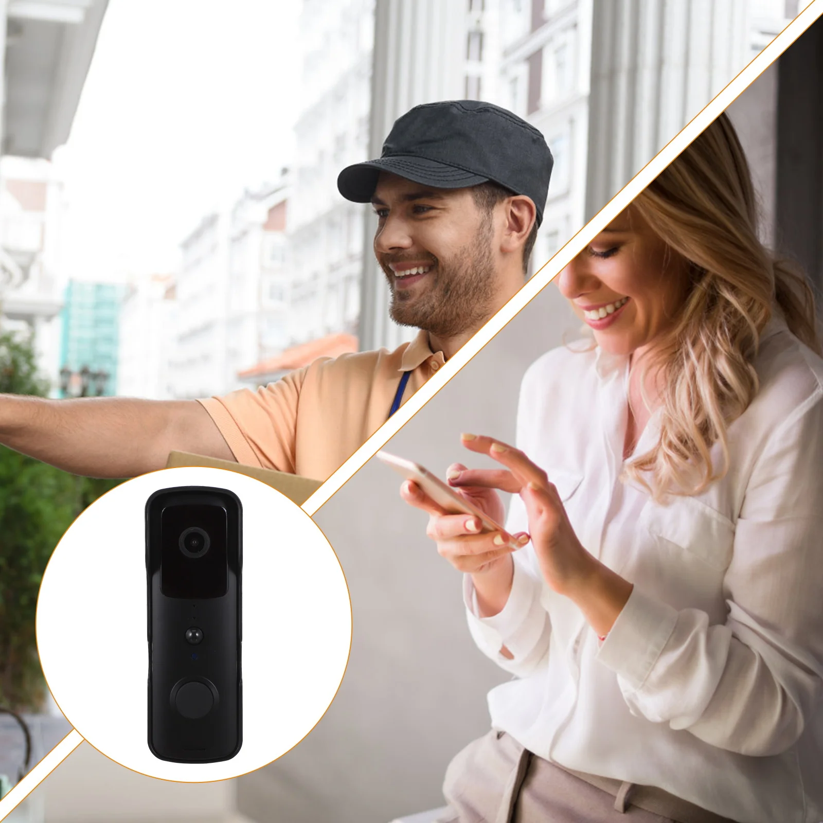 Timbre inteligente inalámbrico Wifi Video intercomunicador HD visión nocturna impermeable Audio bidireccional timbre para seguridad del hogar