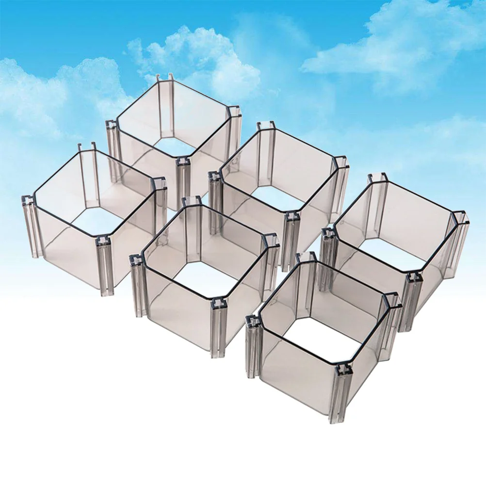 

6pcs Underwear Socks Storage Box Organizer Bras Ties Scarves Moisture Absorbing Drawer Divider Compartment Honeycomb Black