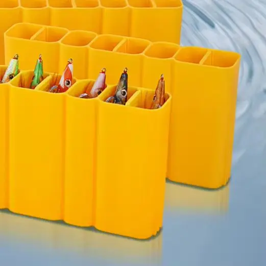 

Ящик для рыболовных снастей для озерной рыбалки с регулируемыми разделителями, эргономичной ручкой, выдвижными перегородками и дренажными отверстиями