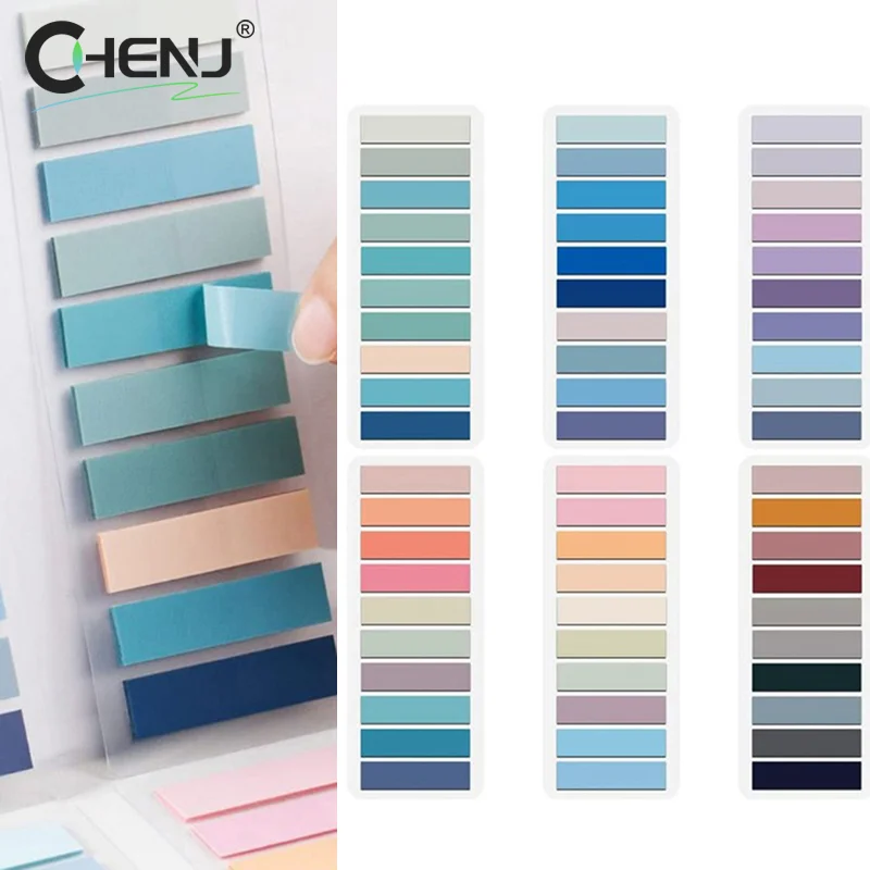 

1set Waterproof Colorful Page Markers Index Tabs Bookmark Sticky Notes Notepad Kawaii Stationery School Office Supplies