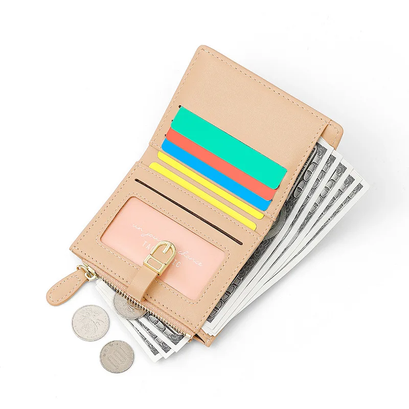 Bifold-Kurzbrieftasche im koreanischen Stil mit Steinmuster für Damen, süße silberne Clutch-Geldbörse mit mehreren Kartenfächern und Reißverschluss