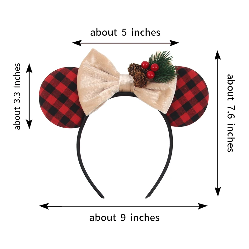 New Christmas Disney Mouse Ears Headwear For Kids Festival Sequin 5\