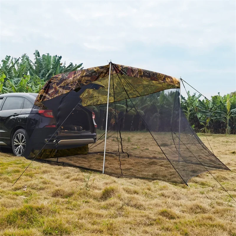 Outdoor Side Sheet Metal Folding Awning Rear Garage Camping Top Car Roof Tent For Sale