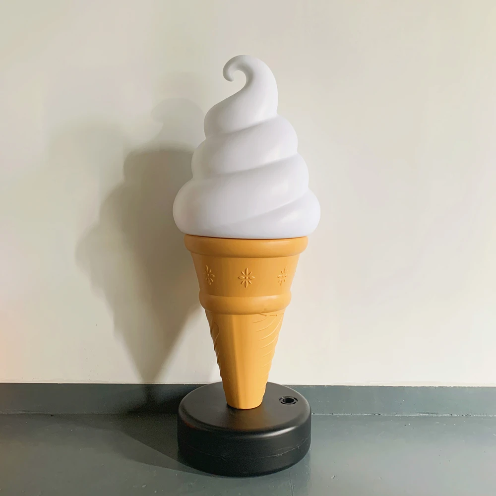 120cm 47inch Sculpture Amusement Ice Cream Shape Beach Light Model Display LED Change Color Ornaments Amusement Park Fashion Joy