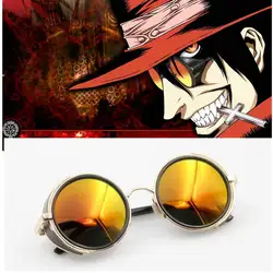 Hellsing Anime Alucard Vampire Hunter Tailored Cosplay Glasses Orange Sunglasses Costume Props Accessories Decoration