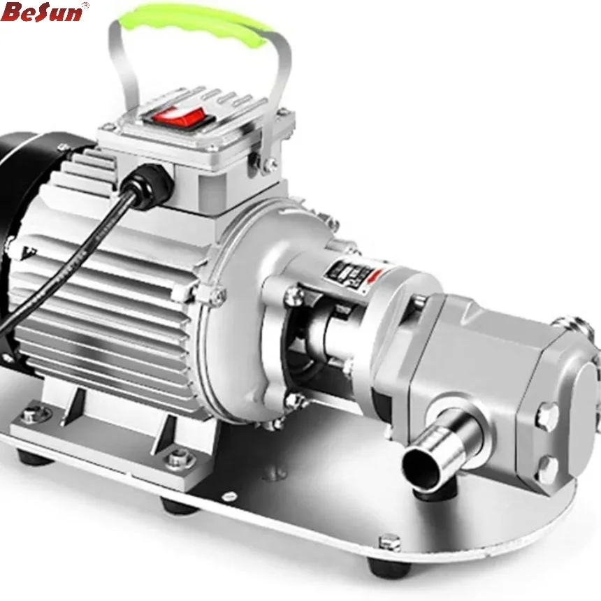 Industrial Grade 220V Electric Gear Oil Pump WCB Stainless Steel Automatic OiSuction Gear Oil Transfer Pump