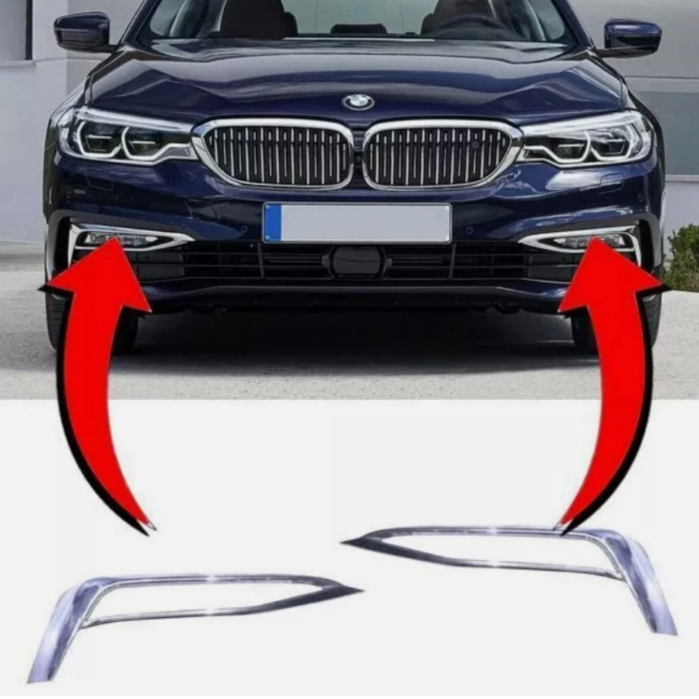 

Front bumper grille decorative strip 51117385283 51117385284 For BMW 5 Series G30 G31 high configuration 2017-2020