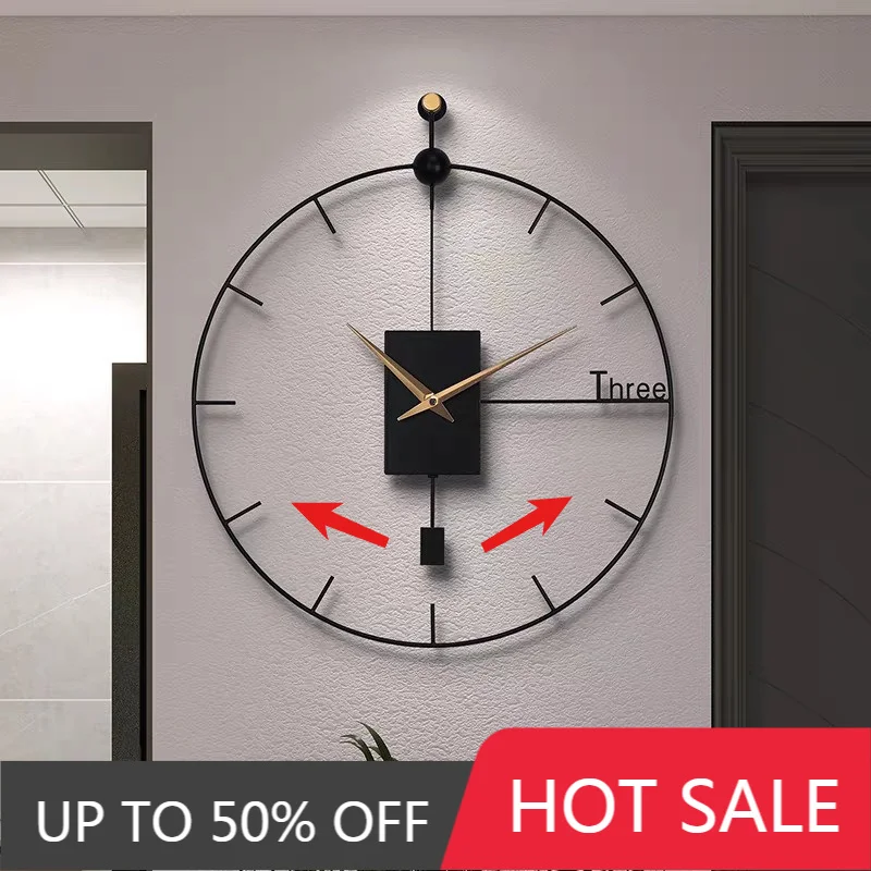Modern Wall Clock Luxury Metal Wall Clock Dining Room Large Decorative Hanging Clocks Living Room Art Decoration Accessories