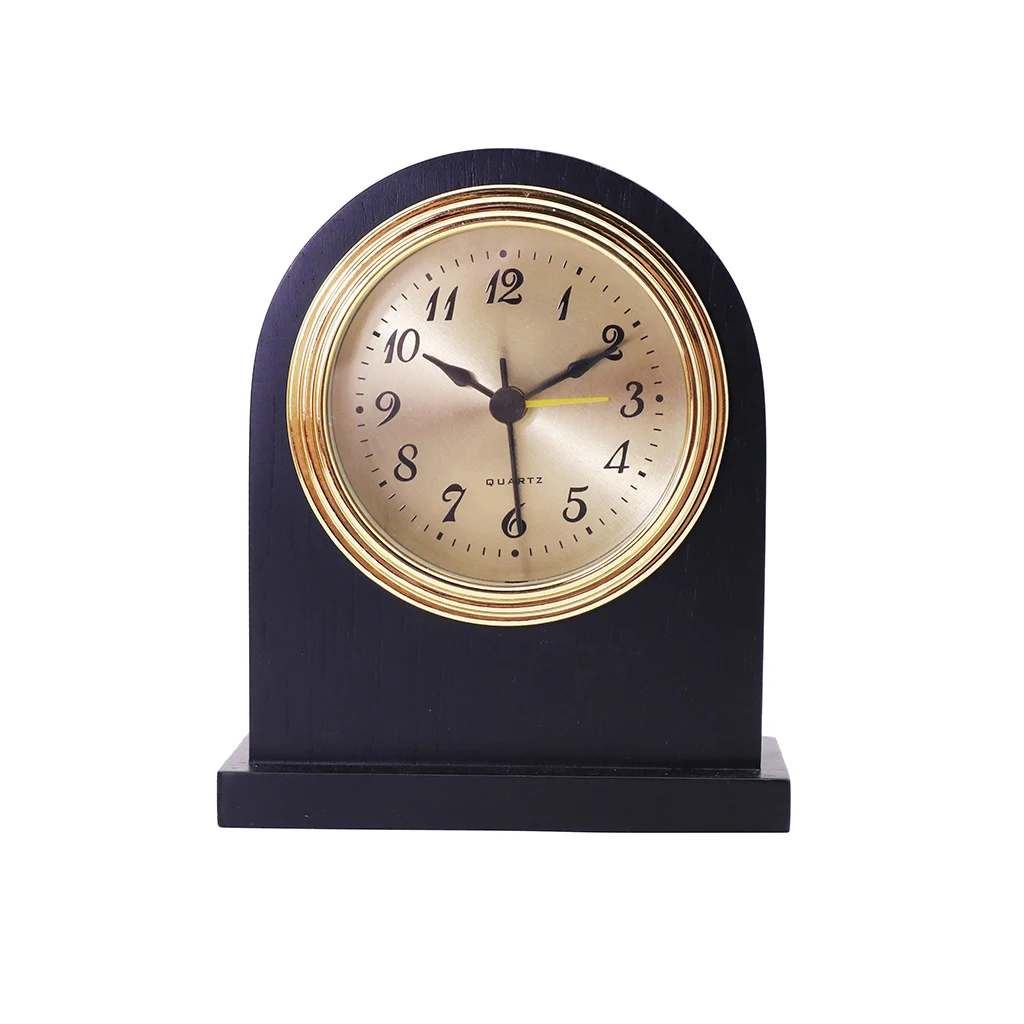 

Supply Black Solid Wood Alarm Clock Desk Table Wooden Alarm Clock 2 Pieces