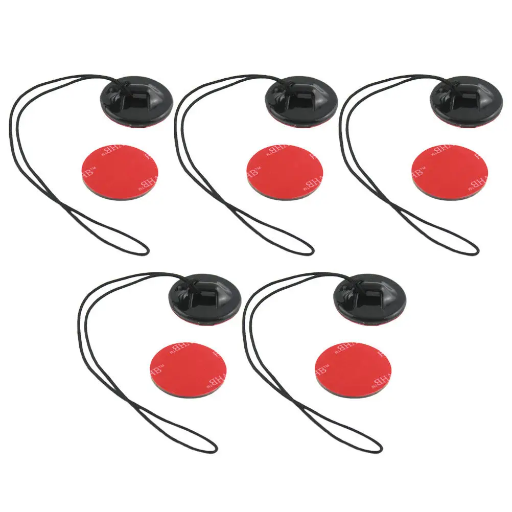 5pcs Anti-Lost Camera Tether for Sports Cameras – Safety Rope with Adhesive Mount, Portable Outdoor Use