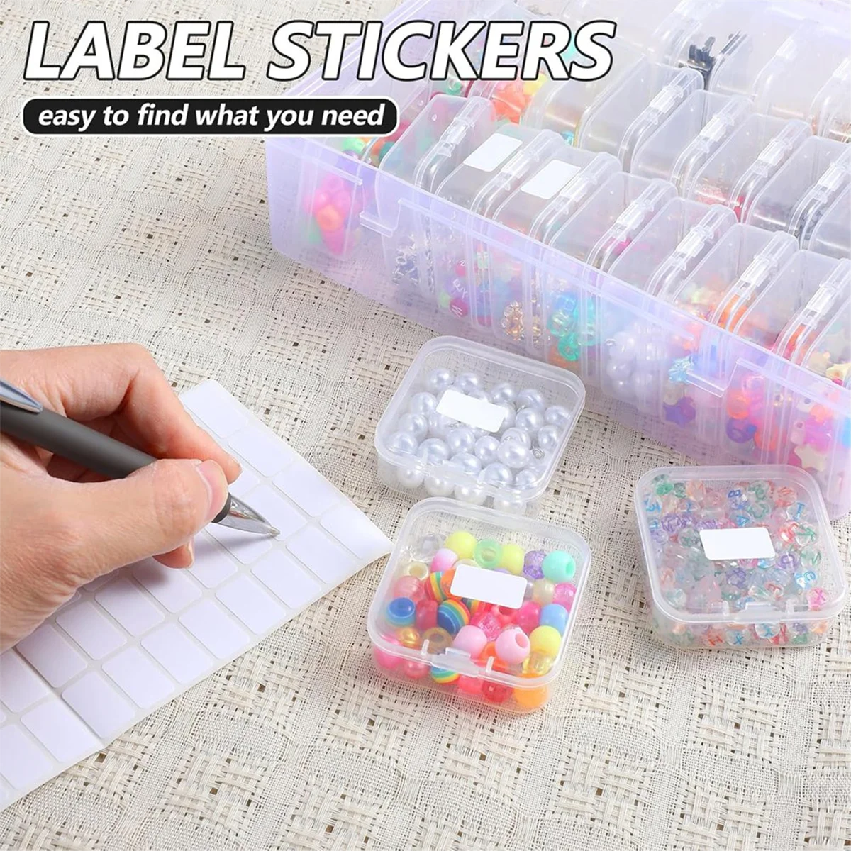 

AA25 62Pcs Bead Organizers Storage Box for Jewelry Making Bead Cases Small Bead Organizers Containers Boxes for DIY Art Craft