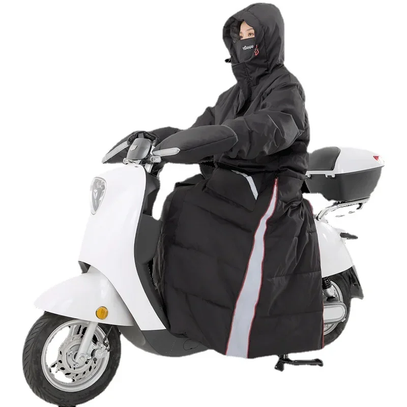 Electric Heating Bike Riding Cold Clothing in Winter Windproof Quilt Winter Plush and Thick Waterproof Windshield Cover