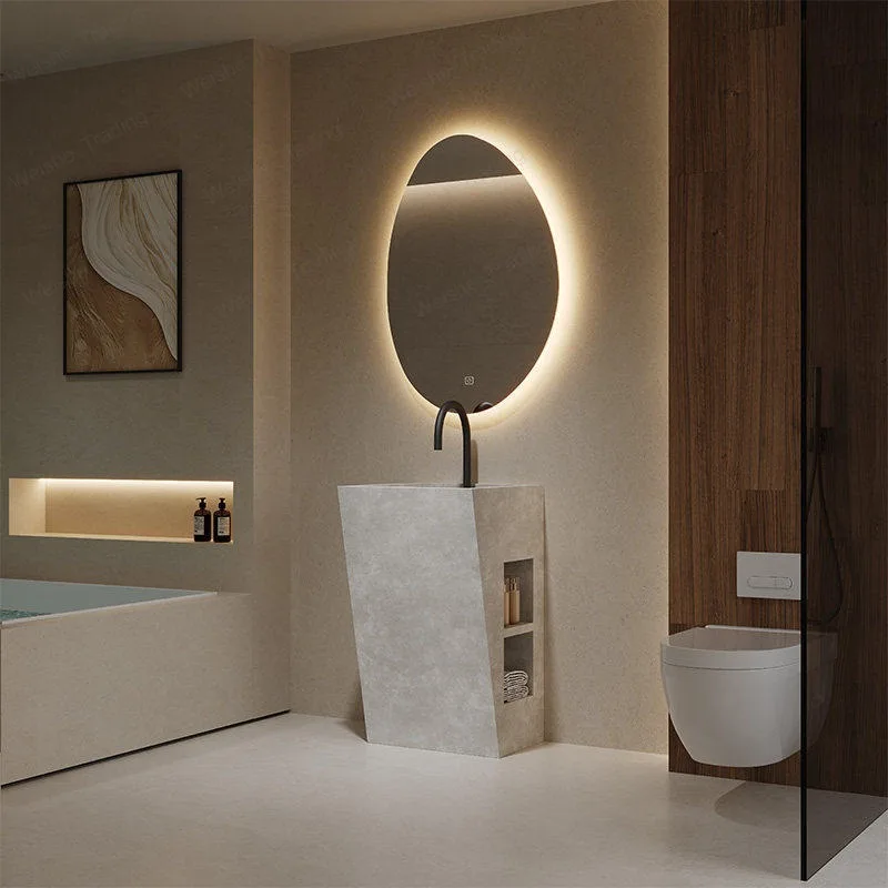 Slate column basin double hole washbasin modern simple household integrated basin washbasin countertop sink basin