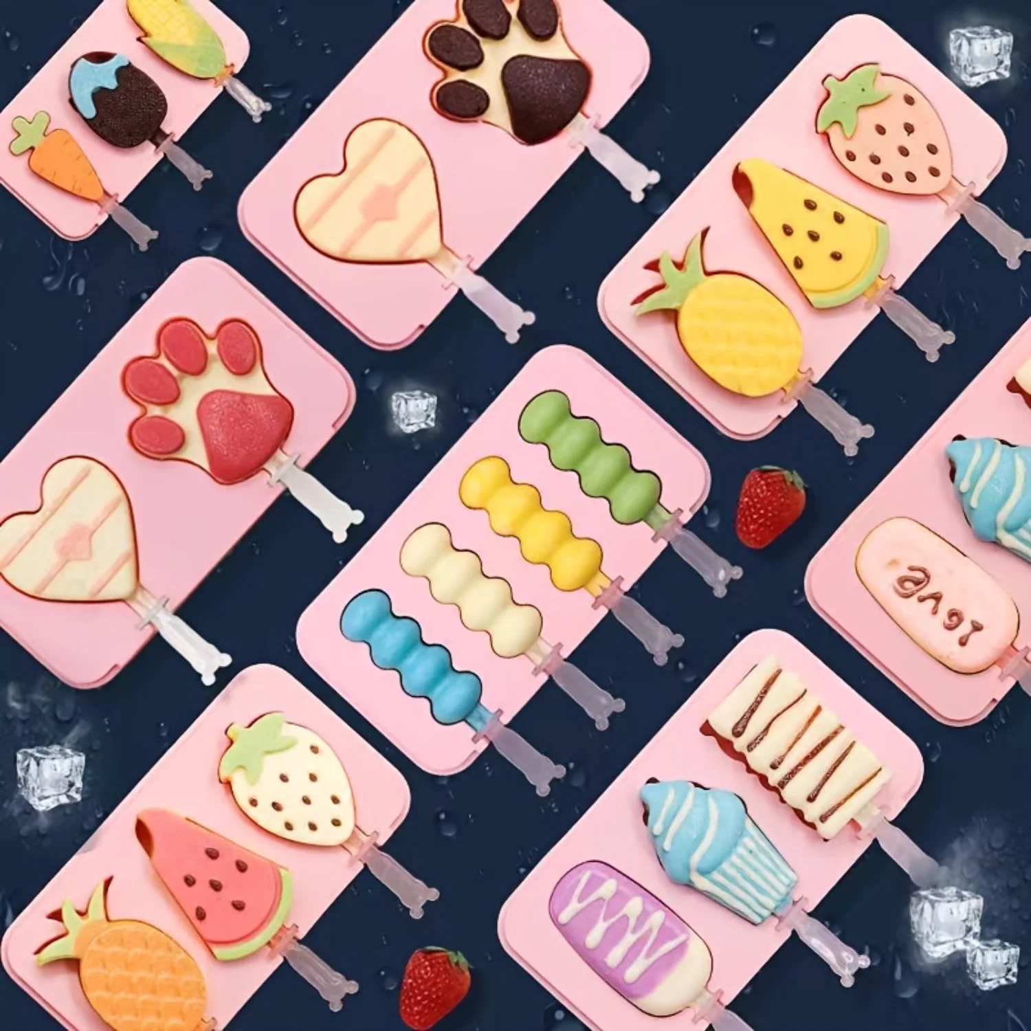 1 Pcs Fruit-Shaped Popsicle Mold for Homemade Ice Cream