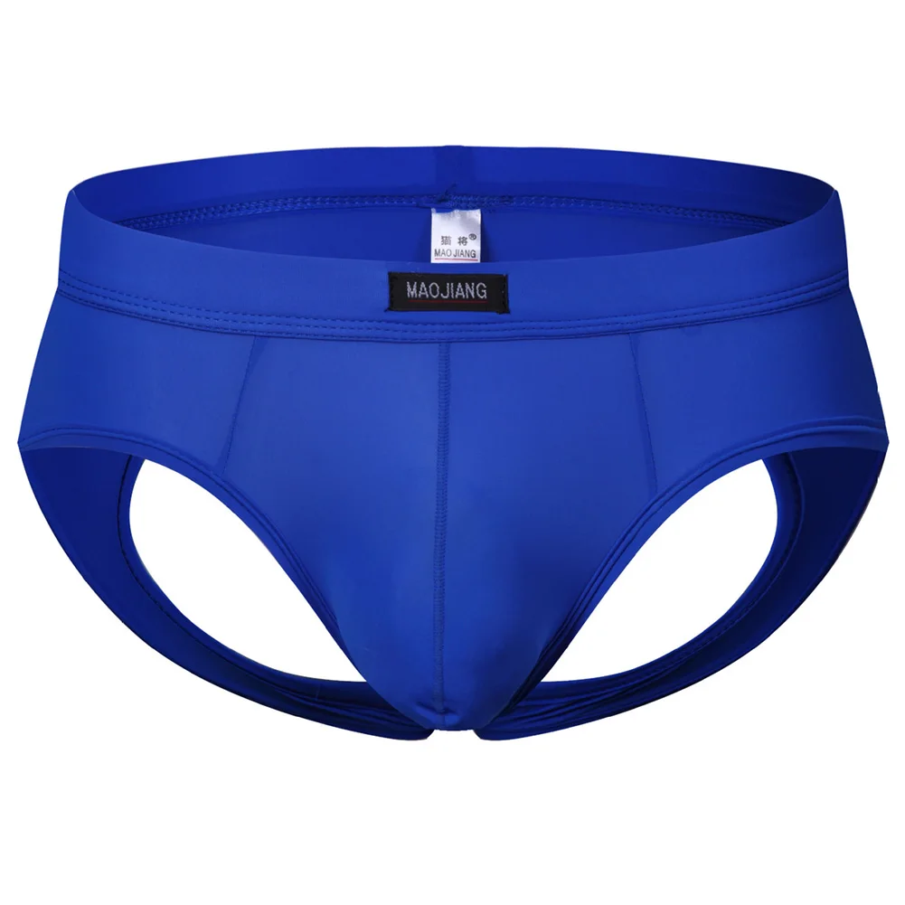 Ropa interior Sexy para hombre, Tanga con suspensorio, entrepierna abierta, Bikini de tiro bajo, calzoncillos finos de malla, bragas de respiración elástica