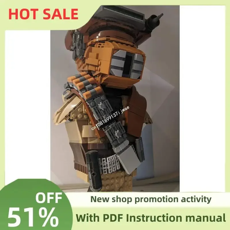 

New Famous Star Battle Movie Moc Character Head Helmet Bust Model Custom Puzzle Diy Creative Ideas Kids Toys Birthday Gift