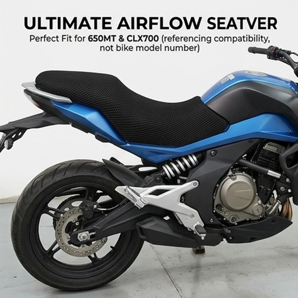 

For CFMOTO 650MT 650 MT CLX700 Motorcycle Seat Cushion Cover 3D Waterproof Breathable Mesh Anti-Slip Shock Absorbing Pad