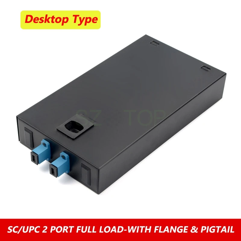 

2 Port Fiber Optic Termination Box SC FC ST LC UPC Fiber Optical Distribution Box Terminal Box SM desk type customized