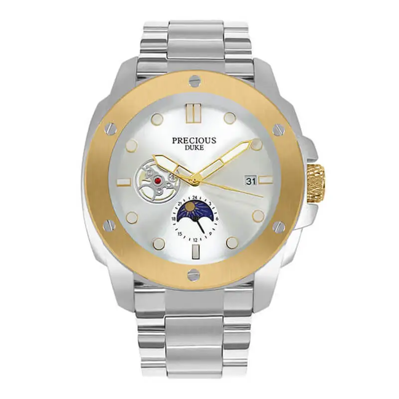 

HUMPBUCK Mechanical-Style Watches for Men Luxury Quartz Watch Moon Phase Design Luminous Hands Wristwatch T8101