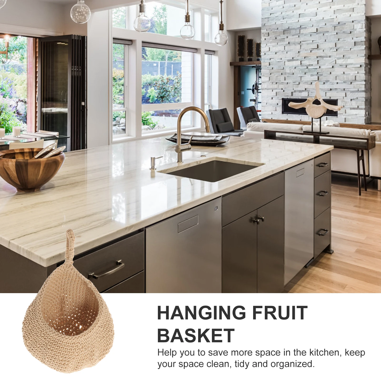 

Straw Fruit Basket Wall Hanging Organizer Baskets Organizing over Door Woven Mounted