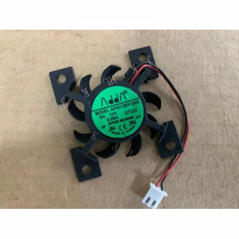 

N для ADDA DC 12 В 40 мм ультратонкий вентилятор видеокарты 0,06 А 2 контакта AP4512MX-G90