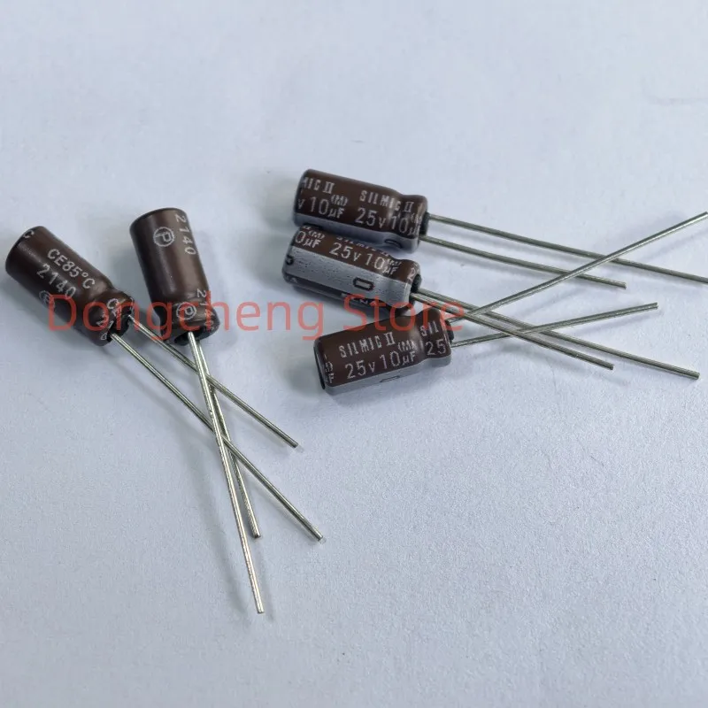 10PCS/30PCS/50PCS 100％ New Original ELNA RFS SILMIC II 25v10uF Audiophile Audio Electrolytic Capacitors 5*11mm