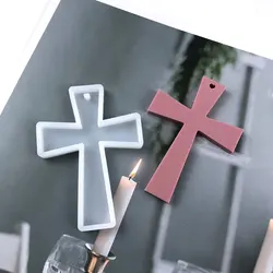 크로스 키체인 펜던트 몰드 캐스팅 몰드 실리콘 크로스 몰드 공예, DIY 장식 몰드 실리콘 몰드 몰드 제작, 2 개 신제품